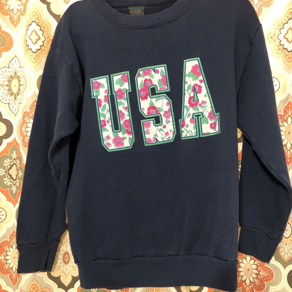 Vintage USA unique floral sweatshirt